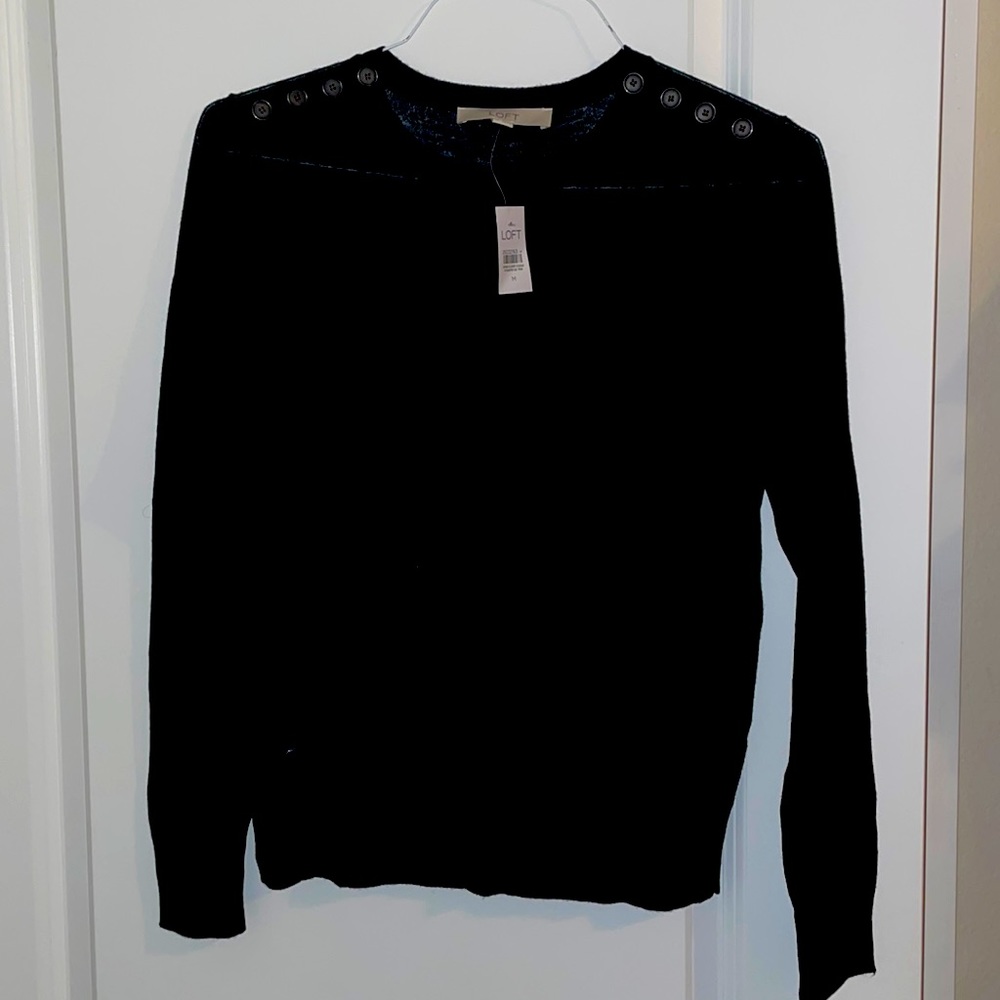 NWT Loft black sweater Size M